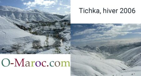 Des images de Tichka sous la neige