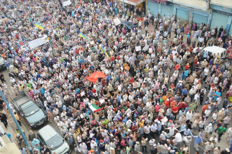 Manifestations à Casablanca durant le printemps arabe