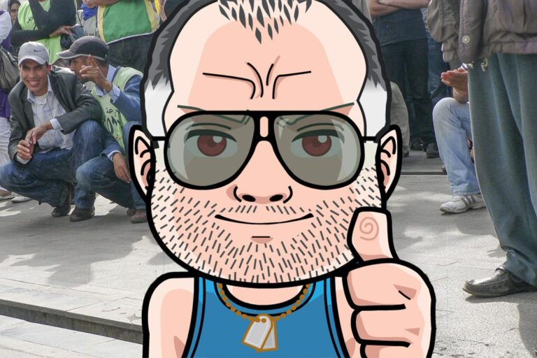 Marcel devant une manifestation
