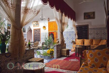 Le patio d'un riad à Marrakech