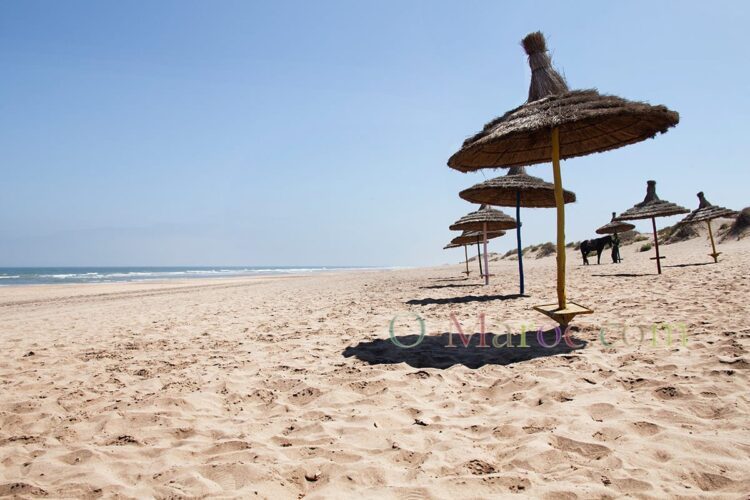 La plage haouzia à El jadida, vide en hiver