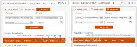 Screenshot du site de l'ONDA