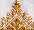 Fez stitch embroidery design, yellow