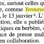 En 1999, les actions de l'association ACB pour Yennayer