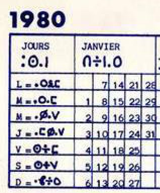 Premier calendrier amazigh detail