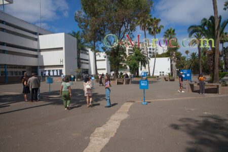 La cour du lycée Lyautey vide le matin du vote