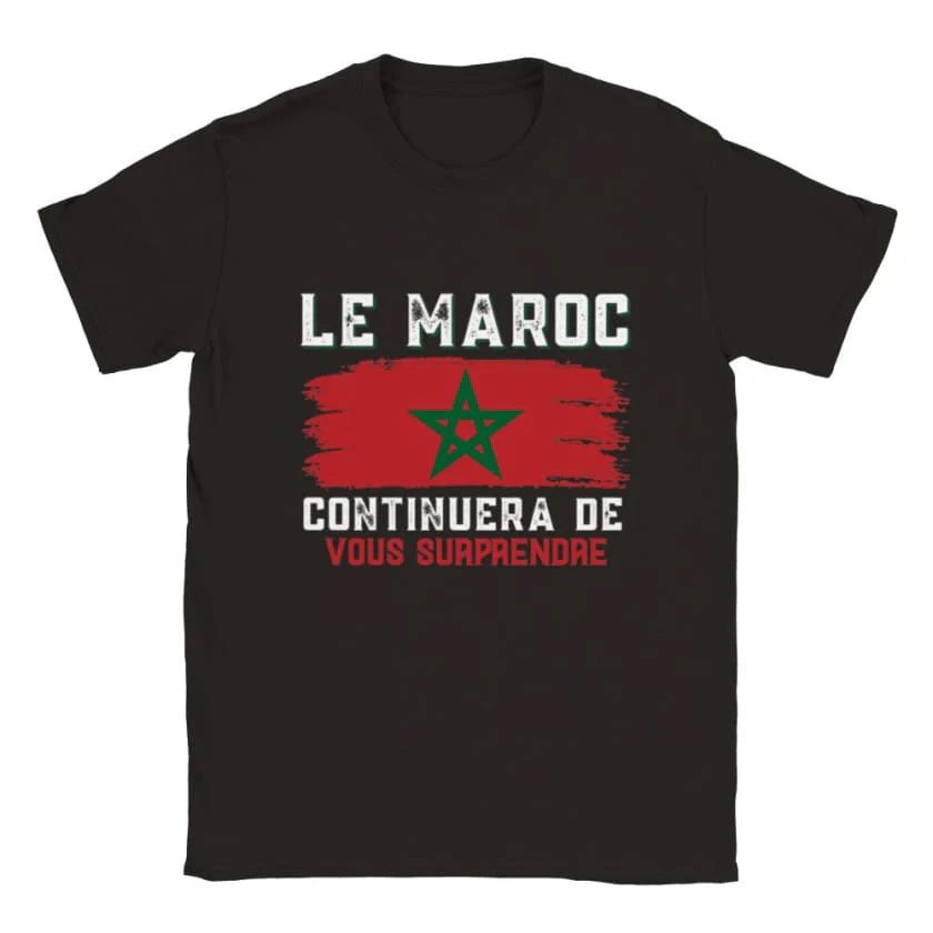T shirt citation hassan 2 le maroc continuera de vous surprendre