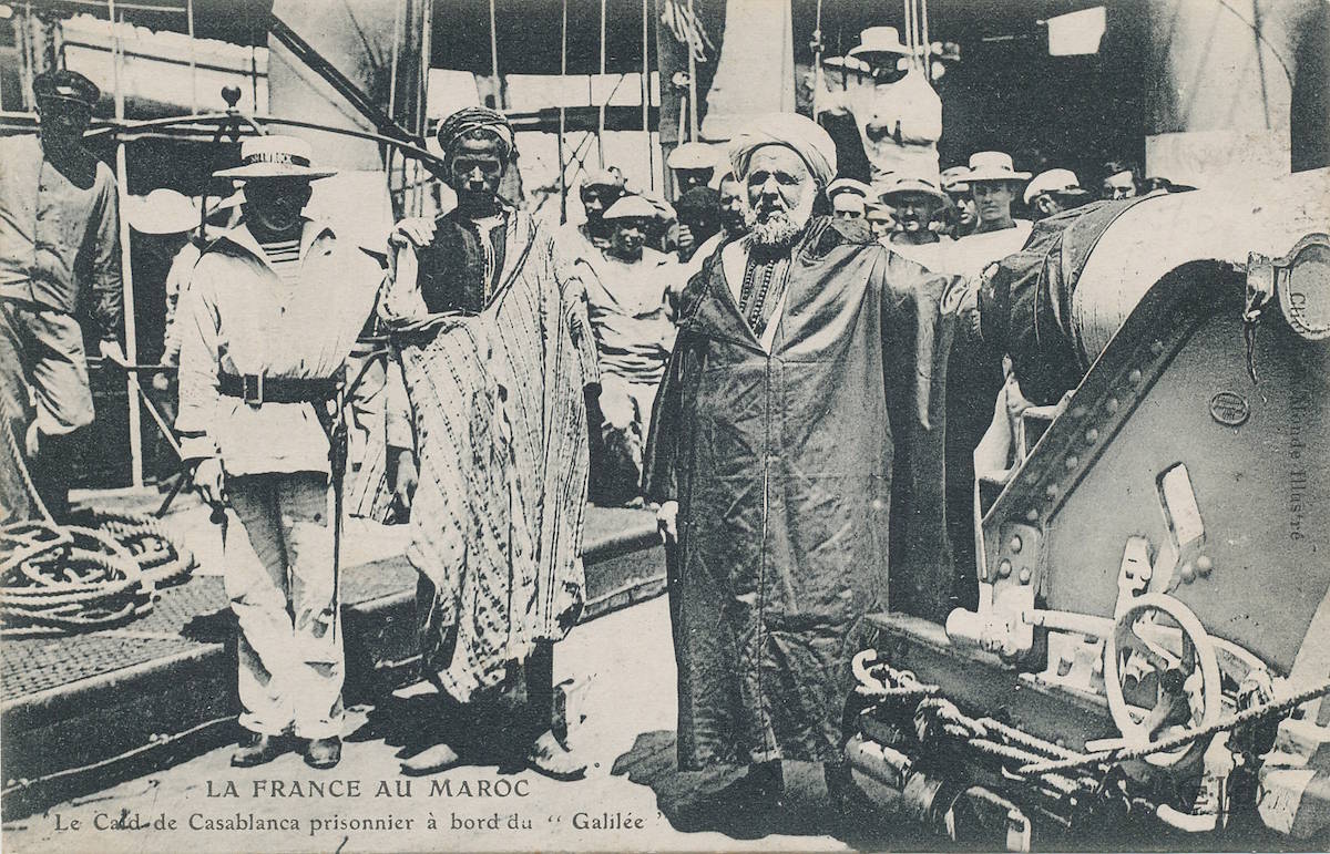 Le Caid de Casablanca prisonnier à bard du Galilee