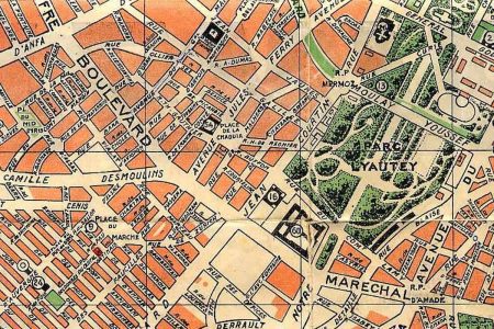 Fallait il débaptiser la rue Galilée ? La rue Galilée sur un plan de Casablanca des années 1950