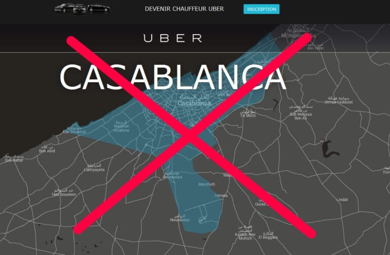 Carte Uber barrée