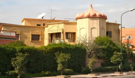 Façade de villa à Marrakech